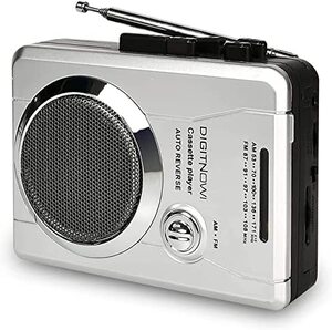 레트로 빈티지 미국 플레이어 디지트나우!AM,FM 휴대용 포켓 라디오 및 음성 오디오 카세트 레코더, 스피커 및 이어폰-628081