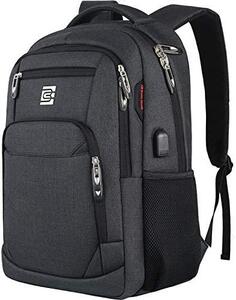 노트북 대형 가방 미국  백팩,비즈니스 여행 도난 방지 슬림 내구성 백팩(USB 충전 포트 포함),여성용 방수-629313