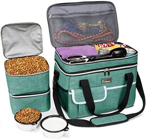강아지 애견 고양이 가방 급식 미국 물품을 위한 BAGLHER 여행 애완동물 사료 용기 2개-628757