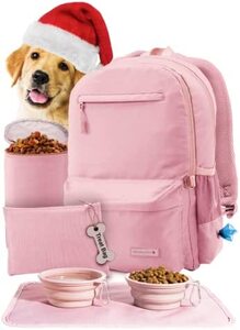 강아지 애견 고양이 가방 급식 미국 루비루의 오리지널 도기백™ 백팩. 용품 백팩 BPA 프리 여행용 그릇 2개-628753