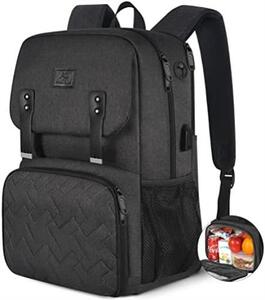 신학기 가방 미국 백팩 여성용 런치, USB 충전 포트 노트북 수납, 방수 여행용 15.6인치 노트북 수납-630327