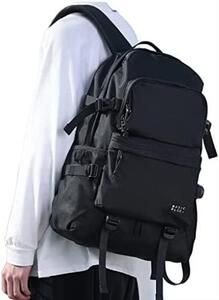 신학기 가방 미국 백팩 노트북 수납 컴파트먼트 간단한 남성 배낭 15.6인치 노트북 수납, 블랙-630313