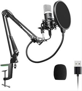 유튜브 방송 마이크 미국 uhuru USB Recording Microphone 키트(192kHz/24bit, 붐 암, 쇼크 마운트-630568