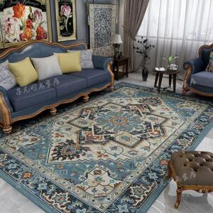 아메리칸 럭셔리 전원주택 거실 침대 빈티지 페르시아 티테이블 카페트 카펫-634868