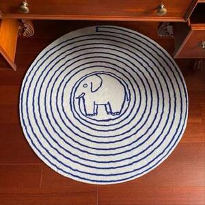 라운드 카펫 카페트 러블리 키즈룸 원형고양이느낌 코끼리 침실 침대사이드카펫