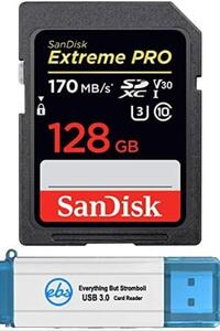 샌디스크 128GB SDXC SD Extreme Pro 메모리 카드 번들 미국-638273