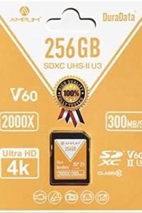 앰프림 256GB V60 UHS-II SD SDXC 카드, 300MB/S 2000X 라이트닝 속도 성능 미국-638183