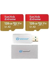 샌디스크 Extreme 128GB MicroSD (2팩) GoPro Hero9용 메모리 카드 미국-638246