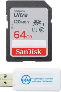 샌디스크 64GB SDXC SD Ultra Memory Card Class 10 Sony Cyber-Shot DSC-W800, W830, W810 미국-638276