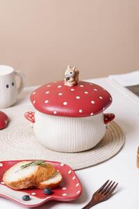 디자인 엔틱 카페 머그컵 붉은버섯 식기 뚜껑 달린 물컵 주전자 밥그릇 면그릇