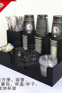 종이컵홀더 카페 매장  매장 일회용 컵 커피 빨대 수납케이스