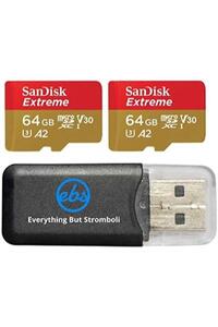 샌디스크 64GB 마이크로 SDXC 익스트림 메모리 카드 (투팩) 미국-638231