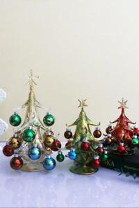 인스타감성 홈 인테리어 크리스마스트리 유리 장식 공예품 테이블