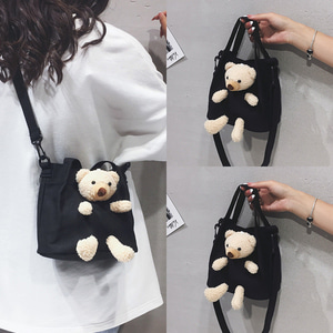 귀여운 여성가방 학생 러블리 곰돌이 백팩 토트 가방 크로스